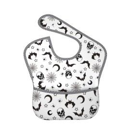 Qwalnely Goth Bibs Baby Stuff Bat Bibs Baby Stuff 2Packs for 6-24 Months Waterproof Washable Fabric Qwalnely Goth Bibs Baby Stuff Bat Bibs Baby Stuff 2Packs for 6-24 Months Waterproof Washable Fabric