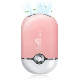 mlogiroa Lash Fan Mini Portable Eyelash Fan Handheld for Eyelash Extension Rechargeable USB C Air Cooling Blower with Built in Sponge Lash Extension Application(Pink)