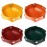 KSNDie 4 Pieces Small Dice Case & Dice Storage Box PU Leather Folding Round Dice Holder for Store Polyhedral Dice Set, Integrated Felt Dice Tray for Board Games