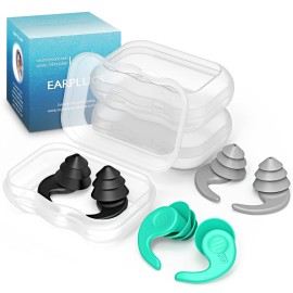 Swimming Ear Plugs for Adults,3 Pairs Waterproof Reusable Silicone Swim Earplugs for Swimming Surfing Snorkeling Showering and Water Pool,Beach,Ocean (Adults & Teens 14+) Swimming Ear Plugs for Adults,3 Pairs Waterproof Reusable Silicone Swim Earplugs for Swimming Surfing Snorkeling Showering and Water Pool,Beach,Ocean (Adults & Teens 14+)