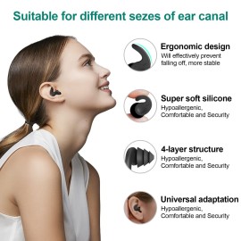 Swimming Ear Plugs for Adults,3 Pairs Waterproof Reusable Silicone Swim Earplugs for Swimming Surfing Snorkeling Showering and Water Pool,Beach,Ocean (Adults & Teens 14+) Swimming Ear Plugs for Adults,3 Pairs Waterproof Reusable Silicone Swim Earplugs for Swimming Surfing Snorkeling Showering and Water Pool,Beach,Ocean (Adults & Teens 14+)