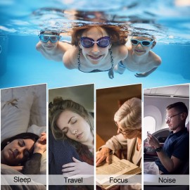 Swimming Ear Plugs for Adults,3 Pairs Waterproof Reusable Silicone Swim Earplugs for Swimming Surfing Snorkeling Showering and Water Pool,Beach,Ocean (Adults & Teens 14+) Swimming Ear Plugs for Adults,3 Pairs Waterproof Reusable Silicone Swim Earplugs for Swimming Surfing Snorkeling Showering and Water Pool,Beach,Ocean (Adults & Teens 14+)
