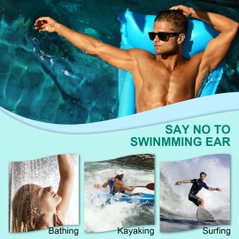 Swimming Ear Plugs for Adults,3 Pairs Waterproof Reusable Silicone Swim Earplugs for Swimming Surfing Snorkeling Showering and Water Pool,Beach,Ocean (Adults & Teens 14+) Swimming Ear Plugs for Adults,3 Pairs Waterproof Reusable Silicone Swim Earplugs for Swimming Surfing Snorkeling Showering and Water Pool,Beach,Ocean (Adults & Teens 14+)