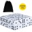 50 Pack 16MM White Dice - Six Sided Standard Opaque White Dice with Black Pips Dots for Board Games