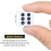 50 Pack 16MM White Dice - Six Sided Standard Opaque White Dice with Black Pips Dots for Board Games