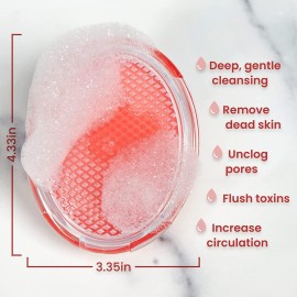 Dylonic Exfoliating Body Scrub Razor Bump Brush, Ingrown Hairs Solution Pads - After Waxing Skin Care Exfoliator for Body Shaving Irritation, Strawberry Legs, Armpit, Bikini Body Exfoliator Scrubber