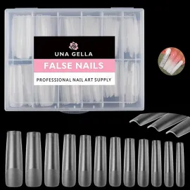 UNA GELLA XXL Long Square Nail Tips No Need File 216pcs Extra Long Straight Square Gel Nail Tips No C Curve Full Cover Press On Nails Clear Gel Extensions 12 Sizes UNA GELLA XXL Long Square Nail Tips No Need File 216pcs Extra Long Straight Square Gel Nail Tips No C Curve Full Cover Press On Nails Clear Gel Extensions 12 Sizes
