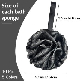10 Pack Bath Sponge Shower Loofahs 40g,Mesh Pouf Bath Scrunchies Body Wash Puff,Body Scrubber Exfoliating Bath Sponge for Women and Men