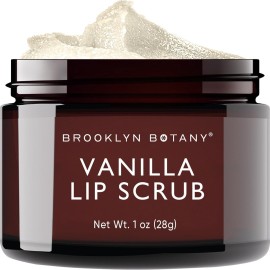 Brooklyn Botany Lip Scrub Exfoliator 1 oz - Lip Moisturizer for Dry Lips and Chapped Lips - Gentle Lip Exfoliator for Smooth and Brighter Lips - Vanilla Flavor Brooklyn Botany Lip Scrub Exfoliator 1 oz - Lip Moisturizer for Dry Lips and Chapped Lips - Gentle Lip Exfoliator for Smooth and Brighter Lips - Vanilla Flavor