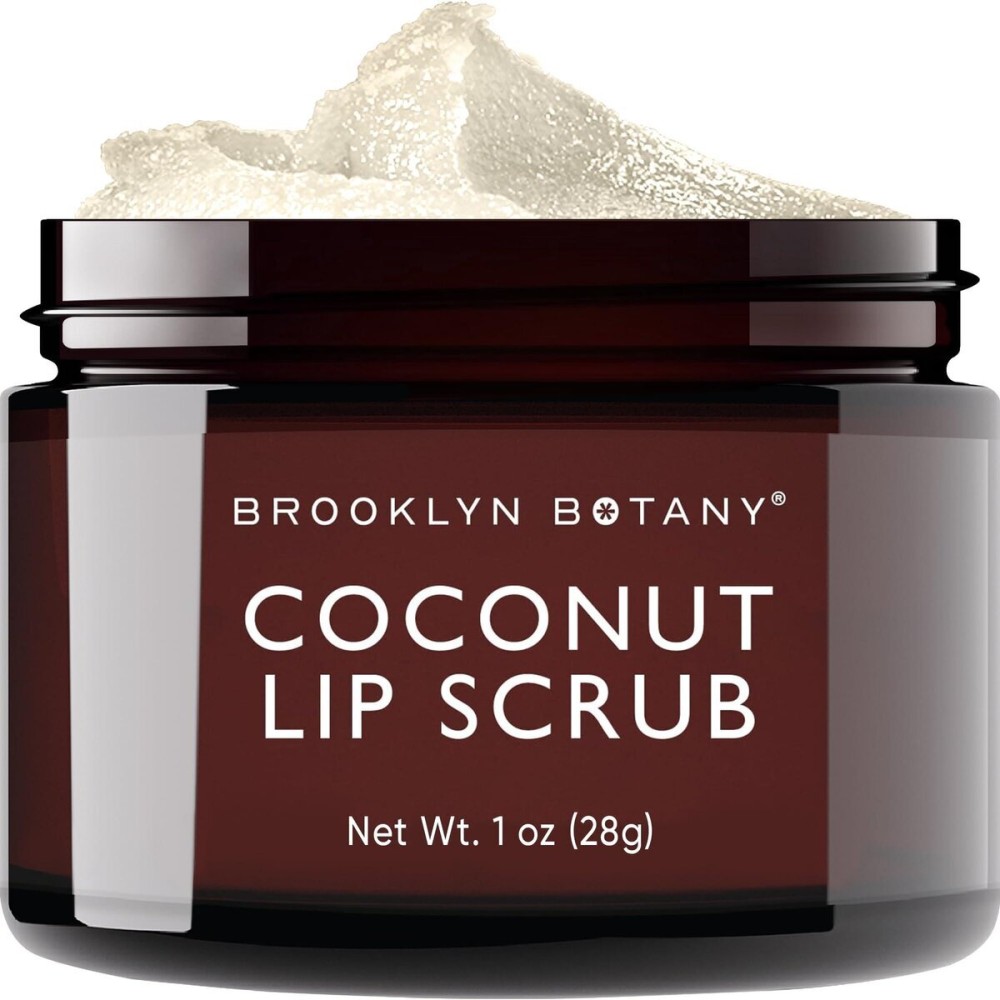Brooklyn Botany Lip Scrub Exfoliator 1 oz - Lip Moisturizer for Dry Lips and Chapped Lips - Gentle Lip Exfoliator for Smooth and Brighter Lips - Coconut Flavor Brooklyn Botany Lip Scrub Exfoliator 1 oz - Lip Moisturizer for Dry Lips and Chapped Lips - Gentle Lip Exfoliator for Smooth and Brighter Lips - Coconut Flavor