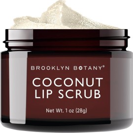 Brooklyn Botany Lip Scrub Exfoliator 1 oz - Lip Moisturizer for Dry Lips and Chapped Lips - Gentle Lip Exfoliator for Smooth and Brighter Lips - Coconut Flavor Brooklyn Botany Lip Scrub Exfoliator 1 oz - Lip Moisturizer for Dry Lips and Chapped Lips - Gentle Lip Exfoliator for Smooth and Brighter Lips - Coconut Flavor