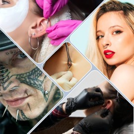 YONGDA 100pcs Piercing Needles Mixed 12G 14G 16G 18G 20G Hollow Needles for All Piercings YONGDA 100pcs Piercing Needles Mixed 12G 14G 16G 18G 20G Hollow Needles for All Piercings