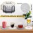 Mckanti 8 Pcs Drink Coasters with Holder, 4 Colors Absorbent Coasters, Minimalist Cotton Woven Coaster Set for Living Room Decor, Tabletop Protection Suitable for Kinds of Cups, 4.3 Inches