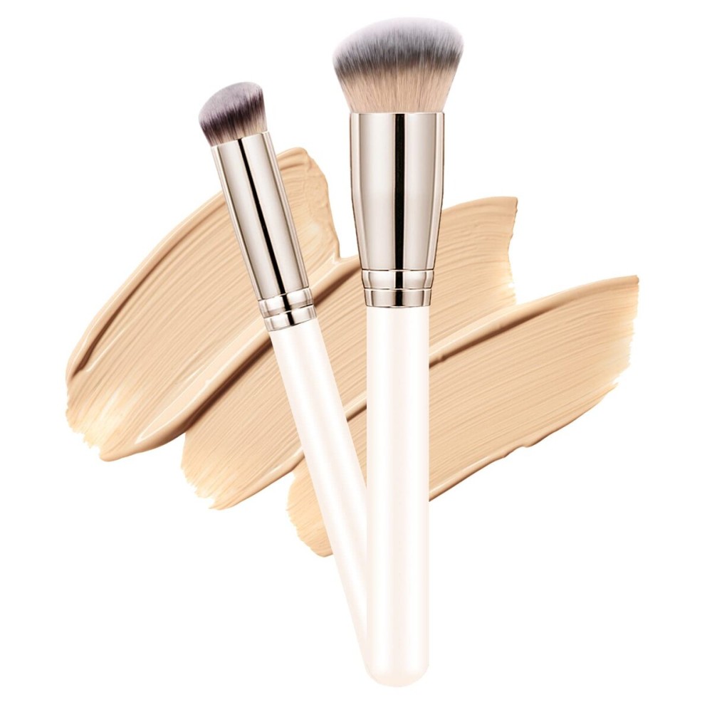 Makeup Brushes Dpolla Pro Foundation Brush and Flawless Concealer Brush Perfect for Any Look Premium Luxe Hair Contour Brush Perfect for Blending Liquid,Buffing,Cream,Sculpting,Mineral Makeup(White) Makeup Brushes Dpolla Pro Foundation Brush and Flawless Concealer Brush Perfect for Any Look Premium Luxe Hair Contour Brush Perfect for Blending Liquid,Buffing,Cream,Sculpting,Mineral Makeup(White)