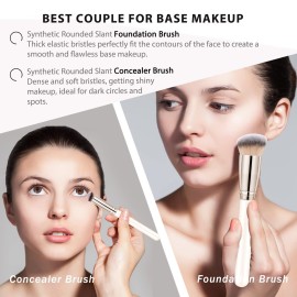 Makeup Brushes Dpolla Pro Foundation Brush and Flawless Concealer Brush Perfect for Any Look Premium Luxe Hair Contour Brush Perfect for Blending Liquid,Buffing,Cream,Sculpting,Mineral Makeup(White) Makeup Brushes Dpolla Pro Foundation Brush and Flawless Concealer Brush Perfect for Any Look Premium Luxe Hair Contour Brush Perfect for Blending Liquid,Buffing,Cream,Sculpting,Mineral Makeup(White)
