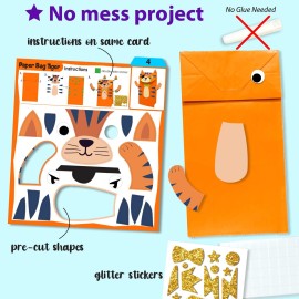 KRAFUN My First Safari Animal Paper Craft Kit, 16 DIY Arts and Crafts Zoo Animal, Organized Craft Activities Supplies Box Assembling Creative Toys for Toddlers, Boys, Girls 3-8 Years Old KRAFUN My First Safari Animal Paper Craft Kit, 16 DIY Arts and Crafts Zoo Animal, Organized Craft Activities Supplies Box Assembling Creative Toys for Toddlers, Boys, Girls 3-8 Years Old