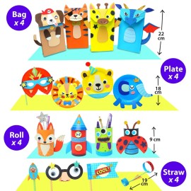 KRAFUN My First Safari Animal Paper Craft Kit, 16 DIY Arts and Crafts Zoo Animal, Organized Craft Activities Supplies Box Assembling Creative Toys for Toddlers, Boys, Girls 3-8 Years Old KRAFUN My First Safari Animal Paper Craft Kit, 16 DIY Arts and Crafts Zoo Animal, Organized Craft Activities Supplies Box Assembling Creative Toys for Toddlers, Boys, Girls 3-8 Years Old