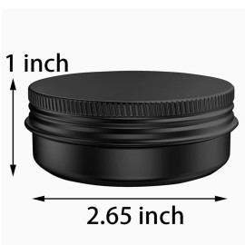 20 Pcs 2 Ounce Aluminum Tin Jars Containers Leak Proof Cosmetic Tin Jars Containers Round Screw Lids for Cosmetic, Salves, Balms, Lip Balm or Others, 60mL Black 20 Pcs 2 Ounce Aluminum Tin Jars Containers Leak Proof Cosmetic Tin Jars Containers Round Screw Lids for Cosmetic, Salves, Balms, Lip Balm or Others, 60mL Black