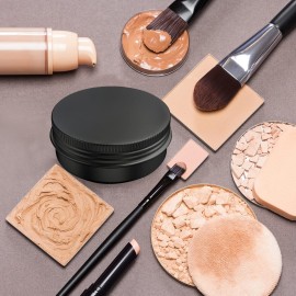 20 Pcs 2 Ounce Aluminum Tin Jars Containers Leak Proof Cosmetic Tin Jars Containers Round Screw Lids for Cosmetic, Salves, Balms, Lip Balm or Others, 60mL Black 20 Pcs 2 Ounce Aluminum Tin Jars Containers Leak Proof Cosmetic Tin Jars Containers Round Screw Lids for Cosmetic, Salves, Balms, Lip Balm or Others, 60mL Black