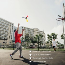 MUSKULO MONSTRO 3PCS Reaction Catch Trainer for Improving Hand-Eye Coordination & Speed, Brain Relearn & Agility Reactive Trainer, Reaction Speed Training Tools for All Ages Athletes with Carrying Bag