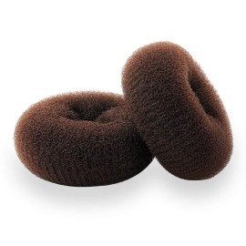 TwistyTieLB Hair Donut Bun Maker, 2 Count Medium (3 Inch/Brown) - Easy to Use Ring Style Bun for Short and Thin Hair TwistyTieLB Hair Donut Bun Maker, 2 Count Medium (3 Inch/Brown) - Easy to Use Ring Style Bun for Short and Thin Hair