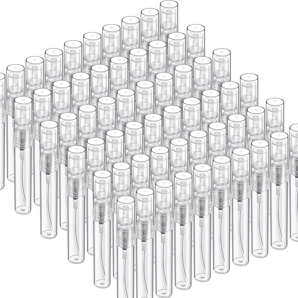 Fandamei 60PCS 5ml Mini Spray Bottle, Mini Clear Plastic Spray Bottle Empty, Fine Mist Refillable Mini Perfume Bottle, Perfume Atomizer, Small Empty Sample Containers, Plastic Portable Travel Bottle Fandamei 60PCS 5ml Mini Spray Bottle, Mini Clear Plastic Spray Bottle Empty, Fine Mist Refillable Mini Perfume Bottle, Perfume Atomizer, Small Empty Sample Containers, Plastic Portable Travel Bottle