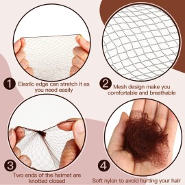 Fandamei Hair Accessories Set: 20PCS Mesh Hair Nets Invisible and 40PCS U Shaped Hair Pins for Women, Girls, Ballet Bun Maker & Dance (Hair Nets- 20 inch(50cm), Hair Pins- 2.4 inch(6cm)), Brown Fandamei Hair Accessories Set: 20PCS Mesh Hair Nets Invisible and 40PCS U Shaped Hair Pins for Women, Girls, Ballet Bun Maker & Dance (Hair Nets- 20 inch(50cm), Hair Pins- 2.4 inch(6cm)), Brown