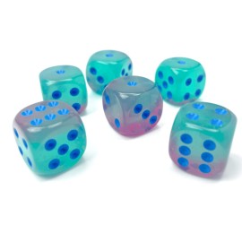 Gemini Dice Block | Set of 12 Size D6 Dice Designed for Board Games, Roleplaying Games and Miniature Games | Premium Quality 16 mm Dice | Luminary Gel Green, Pink and Blue Color | Made by Chessex Gemini Dice Block | Set of 12 Size D6 Dice Designed for Board Games, Roleplaying Games and Miniature Games | Premium Quality 16 mm Dice | Luminary Gel Green, Pink and Blue Color | Made by Chessex