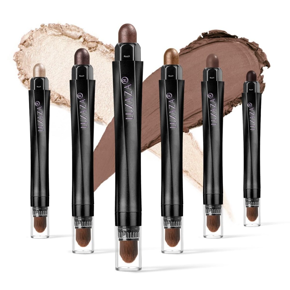 LUXAZA 6PCS Eyeshadow Stick Makeup Sets,Dark Brown Shimmer Eyeshaow Pencil, Long Lasting Metallic Eye Shadow,Eye Brightener Stick Pencil Crayon, A02-Taupe Mauve LUXAZA 6PCS Eyeshadow Stick Makeup Sets,Dark Brown Shimmer Eyeshaow Pencil, Long Lasting Metallic Eye Shadow,Eye Brightener Stick Pencil Crayon, A02-Taupe Mauve