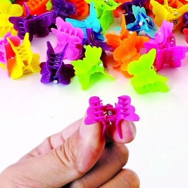 100 Pieces Assorted Color Butterfly Hair Clips, Beautiful Mini Butterfly Hair Clips Hair Accessories for Women and Girls (Random color)