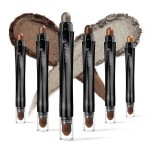 LUXAZA 6PCS Eyeshadow Stick Makeup Sets, Brown and Grey Eyeshadow Pen,Metallic And Matte Shimmer Eye Shadow Pencil Crayon, B08-Brown Sugar