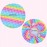 3 Pcs Kids Shower Caps for Girls - Cute Rainbow Hair Cap With Wide Elastic Band, Plastic Reusable Waterproof Toddler Bath Cap, Large for Women (Mermaid)
