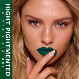 MAKI YIKA Green Lipstick for Women Color Stay Long Lasting Lipsticks, No Smudge Matte Liquid Lipstick Transferproof Cruelty-Free Lip Color, FORBIDDEN FOREST MAKI YIKA Green Lipstick for Women Color Stay Long Lasting Lipsticks, No Smudge Matte Liquid Lipstick Transferproof Cruelty-Free Lip Color, FORBIDDEN FOREST