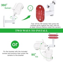 wochel Adjustable Baby Monitor Wall Mount for Infant Optics DXR-8 and DXR-8 Pro Baby Monitor, Perfect View Angle and Easy Installation Without Drilling wochel Adjustable Baby Monitor Wall Mount for Infant Optics DXR-8 and DXR-8 Pro Baby Monitor, Perfect View Angle and Easy Installation Without Drilling