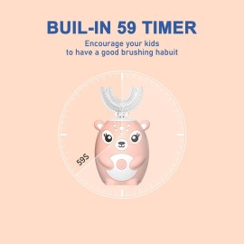 Kids Electric Toothbrushs U Shaped sonic Automatic Toothbrush with 4 Brush Heads, Six Cleaning Modes,Cartoon deer Modeling , full mouth toothbrush for baby Kids Electric Toothbrushs U Shaped sonic Automatic Toothbrush with 4 Brush Heads, Six Cleaning Modes,Cartoon deer Modeling , full mouth toothbrush for baby