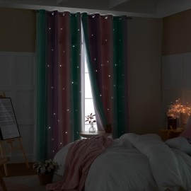 XiDi Curtains for Girls Bedroom Kids Room Unicorn Princess Theme Room Darkening 63 inches Long Wall Decals Pink Purple Green, W52 X L63 XiDi Curtains for Girls Bedroom Kids Room Unicorn Princess Theme Room Darkening 63 inches Long Wall Decals Pink Purple Green, W52 X L63