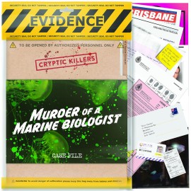 Cryptic Killers Unsolved Murder Mystery Game - Cold Case Files Investigation Detective Clues/Evidence - Solve The Crime - Individuals, Date Nights & Party Groups - Murder of a Marine Biologist Cryptic Killers Unsolved Murder Mystery Game - Cold Case Files Investigation Detective Clues/Evidence - Solve The Crime - Individuals, Date Nights & Party Groups - Murder of a Marine Biologist