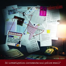 Cryptic Killers Unsolved Murder Mystery Game - Cold Case Files Investigation Detective Clues/Evidence - Solve The Crime - Individuals, Date Nights & Party Groups - Murder of a Marine Biologist