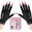 modelones UV Gloves for Gel Manicures, Professional UPF99+ Anti UV Protection Gloves for Gel Nail Lamp (Black)
