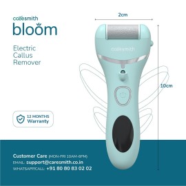 Caresmith Bloom Rechargeable Callus Remover for Feet | Foot Scrubber for Dead Skin | 3 Roller Heads for Dead Skin Removal | Pedicure Machine Caresmith Bloom Rechargeable Callus Remover for Feet | Foot Scrubber for Dead Skin | 3 Roller Heads for Dead Skin Removal | Pedicure Machine