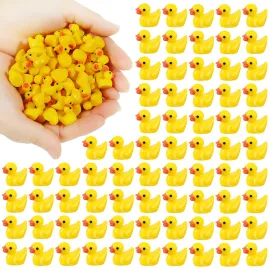 EKisemio 200 Pieces Mini Resin Ducks Yellow Tiny Duckies for School Project Accessories Miniature Characters Fairy Garden Landscape Aquarium Dollhouse Potted Plants Decorations EKisemio 200 Pieces Mini Resin Ducks Yellow Tiny Duckies for School Project Accessories Miniature Characters Fairy Garden Landscape Aquarium Dollhouse Potted Plants Decorations