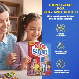 Kids VS Parents - Family Game for Kids 4-12 | Games for Family Game Night | Fun Card Games with 200 Conversation Starter Cards for 10-90 Minutes Play Time