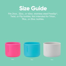 Owala Silicone Water Bottle Boot, Anti-Slip Protective Sleeve for Water Bottle, Protects FreeSip, Twist, and Flip Stainless Steel Water Bottles, 24 Oz, Blue Owala Silicone Water Bottle Boot, Anti-Slip Protective Sleeve for Water Bottle, Protects FreeSip, Twist, and Flip Stainless Steel Water Bottles, 24 Oz, Blue