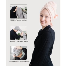 ROLSHOL 2 Packs Large Microfiber Hair Towels for Women, Super Absorbent & Quick Dry Hair Towel Wrap for Curly Hair Long & Short Hair- Anti-Frizz Hair Turbans for Wet Hair - 27.5\'\'*39.4\'\' ROLSHOL 2 Packs Large Microfiber Hair Towels for Women, Super Absorbent & Quick Dry Hair Towel Wrap for Curly Hair Long & Short Hair- Anti-Frizz Hair Turbans for Wet Hair - 27.5\'\'*39.4\'\'