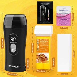 Digital Honey Wax Kit for Women\'s Hair Removal - Roll On Warmer with 2 Cartridges and 100 Wax Strips Digital Honey Wax Kit for Women\'s Hair Removal - Roll On Warmer with 2 Cartridges and 100 Wax Strips