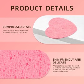 50-Count Heart Shape Compressed Facial Sponges, 100% Natural Cosmetic Spa Sponges for Facial Cleansing for Daily Facial Cleansing, Exfoliating Mask, Makeup Remover. Ideal for Home and Travel. 50-Count Heart Shape Compressed Facial Sponges, 100% Natural Cosmetic Spa Sponges for Facial Cleansing for Daily Facial Cleansing, Exfoliating Mask, Makeup Remover. Ideal for Home and Travel.