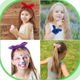 Giegxin 12 Pack Colorful Polyester Cloth Headbands for Girls Removable Rabbit Ear Bow Hairbands Hair Accessories, 12 Colors Giegxin 12 Pack Colorful Polyester Cloth Headbands for Girls Removable Rabbit Ear Bow Hairbands Hair Accessories, 12 Colors