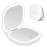 deweisn Compact Mirror, Lighted Travel Makeup Mirror with 1X/10X Magnifying Double Sided Dimmable Portable Pocket for Handbag and Pocket, USB Charging(White)
