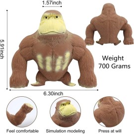 YJHWLF Stretchy Glue-Sand Filled Rubber Gorilla, Latex Gorilla Soft Decompression Doll Toy,Squishy Monkey Toy, Animal High-Elastic Stretchable, Decompression Toy for Adults and Children (Gorilla-S) YJHWLF Stretchy Glue-Sand Filled Rubber Gorilla, Latex Gorilla Soft Decompression Doll Toy,Squishy Monkey Toy, Animal High-Elastic Stretchable, Decompression Toy for Adults and Children (Gorilla-S)