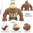 YJHWLF Stretchy Glue-Sand Filled Rubber Gorilla, Latex Gorilla Soft Decompression Doll Toy,Squishy Monkey Toy, Animal High-Elastic Stretchable, Decompression Toy for Adults and Children (Gorilla-S)